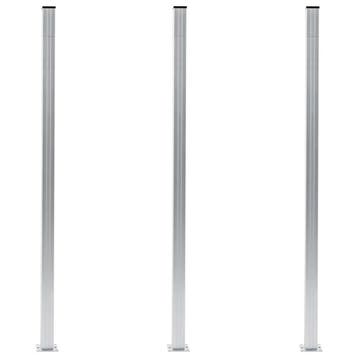 vidaXL Schuttingpalen 3 st 185 cm aluminium, Verzenden, Nieuw