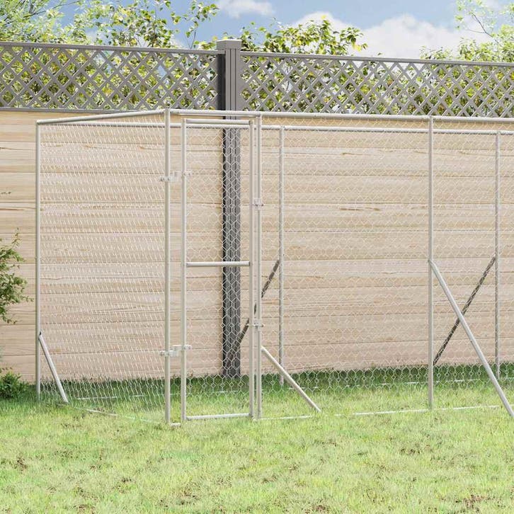 vidaXL Hondenkennel voor buiten 6x2x2 m gegalvaniseerd staal, Dieren en Toebehoren, Hondenbenches, Nieuw, Verzenden