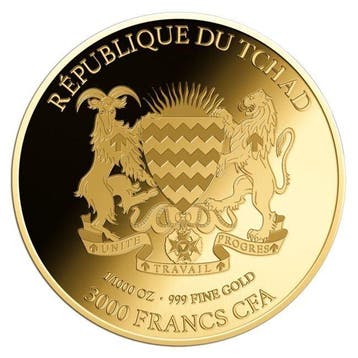 Tsjaad. 3000 Francs 1/1000 oz 999 Fine Gold 3000 CFA Francs