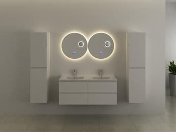 Veiling - Ronde spiegel met LED verlichting & Bluetooth - Ø, Maison & Meubles, Accessoires pour la Maison | Miroirs