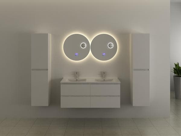 Veiling - Ronde spiegel met LED verlichting & Bluetooth - Ø, Maison & Meubles, Accessoires pour la Maison | Miroirs