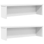 vidaXL Keukenrekken stapelbaar 2 st 50x15x16 cm wit, Verzenden