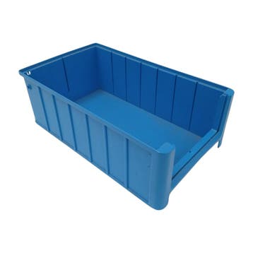 Stellingbak 400x234x140 mm blauw pp gebruikt, Ophalen of Verzenden