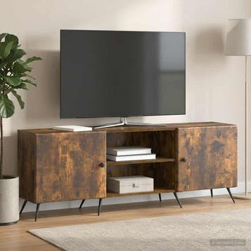 vidaXL TV Kast 150 x 31 x 50 cm Gerookt eiken Bewerkt hout, Huis en Inrichting, Verzenden, Nieuw