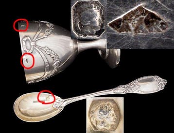 Coquetier (2) - French Antique .950 & .800 Solid Silver Egg