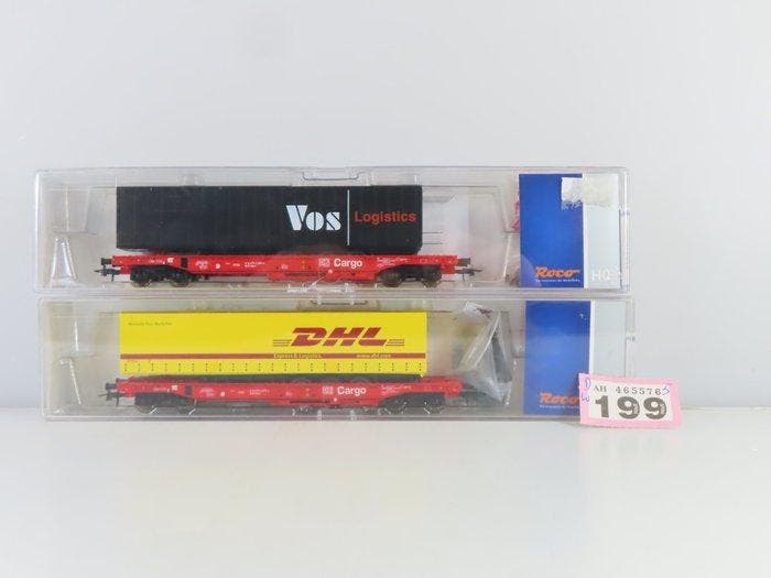 Roco H0 - 66607/66977 - Modeltrein goederenwagon (2) - 2, Hobby en Vrije tijd, Modeltreinen | H0