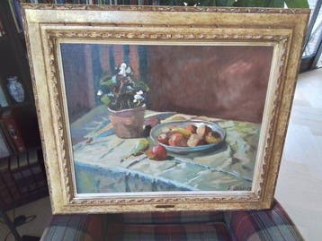 Otto Coenders (1883-1952) - Stilleven met fruit en begonia
