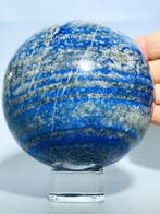 Unieke denimblauwe lapis lazuli bol – Een echt