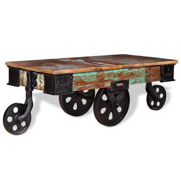 vidaXL Salontafel 90x45x35 cm gerecycled hout, Verzenden