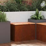 vidaXL Tuinbank Roestig Cortenstaal, Tuin en Terras, Tuinsets en Loungesets, Verzenden, Nieuw