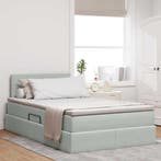 vidaXL Opbergbed met matras met opslag Lichtgrijs 120 x 190, Verzenden