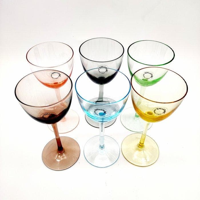 VNason&C. - Drinkset - Muranoglas - Set van zes glazen, Antiquités & Art, Curiosités & Brocante