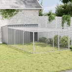 vidaXL Hondenhok met ren antraciet 197x396x110 cm, Verzenden, Nieuw