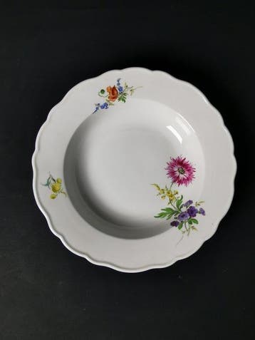 Meissen - Blume 3 - Piatti Fondi - D.24cm - 1.Wahl - XX