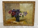 Bloemen in Vaas - M. F. Fokker (XX) - Cadre - Bois, Toile -