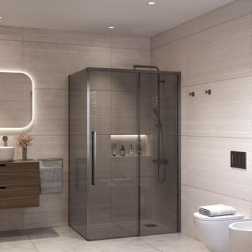 Aanbieding: Douchecabine Sanivo Nova Soft Close Gunmetal, Ophalen of Verzenden, Douche