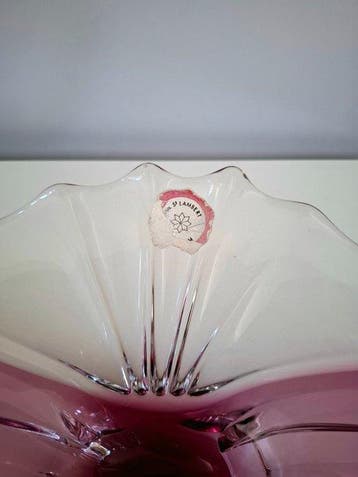 Val Saint Lambert - Plateau - Long. 53 cm - Verre - Mets le, Antiquités & Art