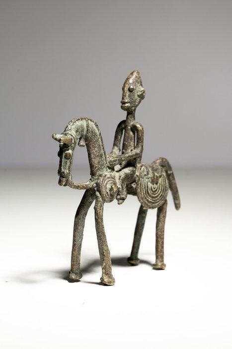 Ruiter in brons - Dogon - Mali, Antiek en Kunst, Kunst | Niet-Westerse kunst