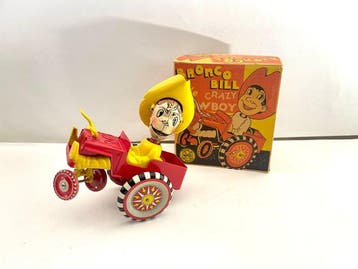 Marx - Blikken speelgoed - Bronco Bill the crazy Cowboy -