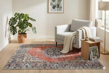 Classique vintage - Tapis - 205 cm - 130 cm - avec, Huis en Inrichting, Stoffering | Tapijten en Vloerkleden, Nieuw