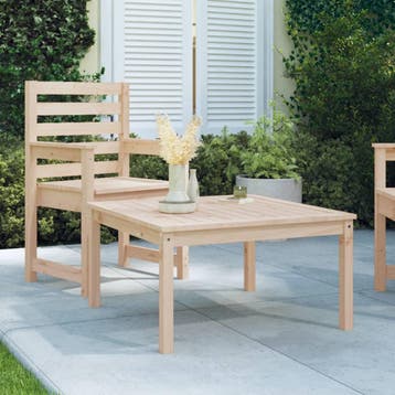 vidaXL Tuintafel 82,5x82,5x45 cm massief grenenhout, Tuin en Terras, Verzenden, Nieuw