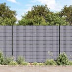 vidaXL Tuinschermen 4 st 35x0,19 m PVC mat lichtgrijs, Verzenden, Nieuw