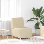 vidaXL Modulaire bank zonder armleuningen crème 55 cm stof, Huis en Inrichting, Zetels | Zetels, Verzenden, Nieuw