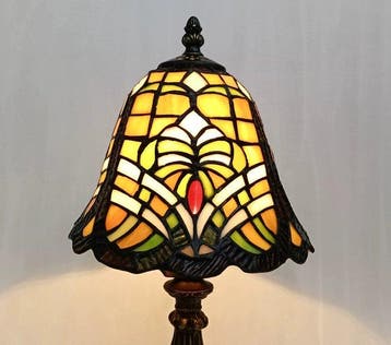 Tiffany style - Tafellamp - Glas-in-lood, Antiek en Kunst