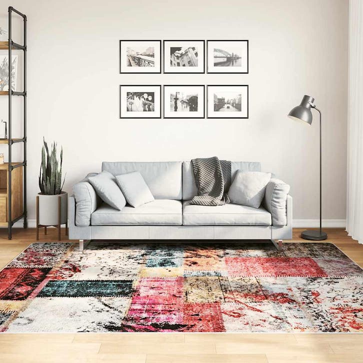 vidaXL Vloerkleed wasbaar patchwork 160x230 cm meerkleurig, Huis en Inrichting, Stoffering | Tapijten en Vloerkleden, Nieuw, Verzenden