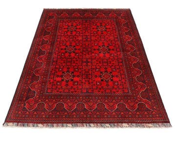 Afghan, Handgeknoopt traditioneel fijnkwaliteit tapijt khal, Nieuw
