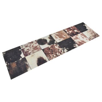 vidaXL Keukenmat wasbaar dierenhuidprint 45x150 cm fluweel, Verzenden
