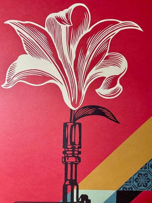 Shepard Fairey (OBEY) - AR-15 Lily (2016), Antiquités & Art, Art | Objets design