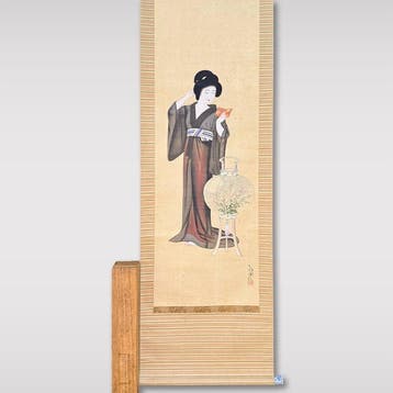 Japanse Bijin-ga hangende rol Vrouw na bad door Shuko –