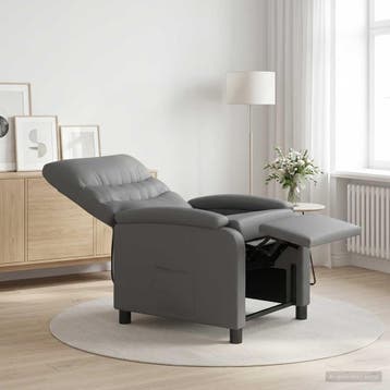 vidaXL Recliner Grijs Kunstleer, Verzenden, Nieuw