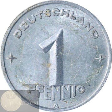 Duitsland - DDR. Lot van 19 verschillende 1 Pfennig t/m 5