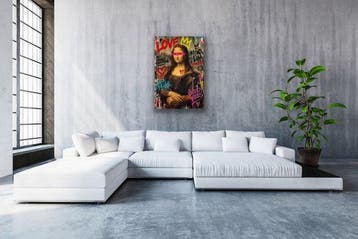 Eric Brumette - MONA LISA GRAFFITI - Toile L - LIMITED