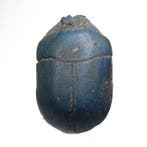 Oud-Egyptisch Faience Hartscarabee (lengte: 4,7 cm), Antiek en Kunst