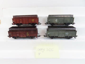 Trix H0 - 23937 - Ensemble de wagons de marchandises pour