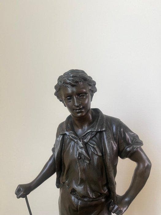 Ernest Rancoulet (1870-1915) - sculptuur, Vigneron - 64 cm -, Antiek en Kunst, Antiek | Keramiek en Aardewerk