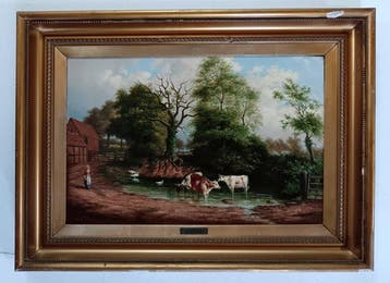 Britse school (XIX) - Paesaggio rurale