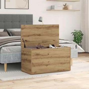 vidaXL Opbergkist 84x42x46 cm bewerkt hout artisanaal, Verzenden