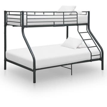 vidaXL Stapelbedframe metaal zwart 140x200 cm/90x200 cm, Verzenden, Nieuw