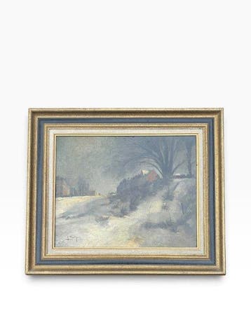 Gerard Moortgat (1908-1992) - Sfeervol winters dorpsgezicht, Antiek en Kunst