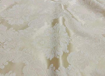 250 x 280 cm – Tissu damassé ivoire pour tapisserie –