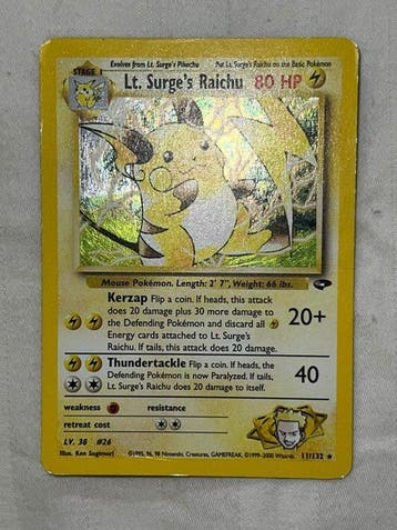 1 Card - Raichu Holo, Hobby en Vrije tijd, Nieuw