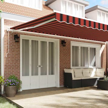 vidaXL Uitschuifbare luifel Oranje en bruin 600 × 300 cm, Verzenden, Nieuw