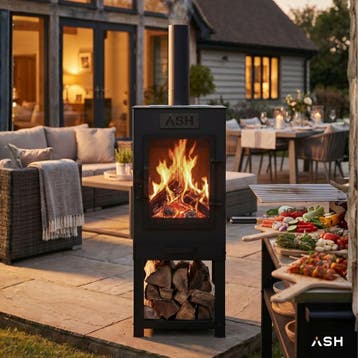 ASH Flare - 3 in 1 Tuinhaard - Barbeque - Zwart, Huis en Inrichting, Verzenden, Nieuw