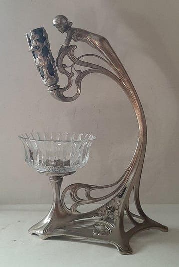 WMF - Kaarsenhouder - Verzilverd, Tin