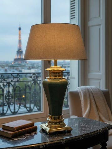 Tafellamp - Prachtige extra grote chique lamp - Gelakt, Nieuw