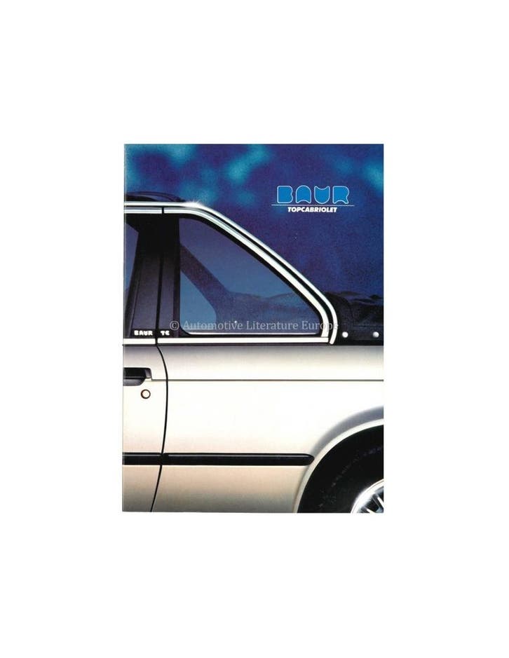 1983 BMW 3 SERIES BAUR TOPCABRIOLET BROCHURE ENGELS, Livres, Autos | Brochures & Magazines